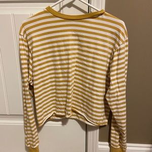Brandy Melville yellow striped shirt size medium